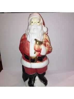 Vintage 1969 Empire Plastic Blow Mold Santa Clause 19”  Christmas
